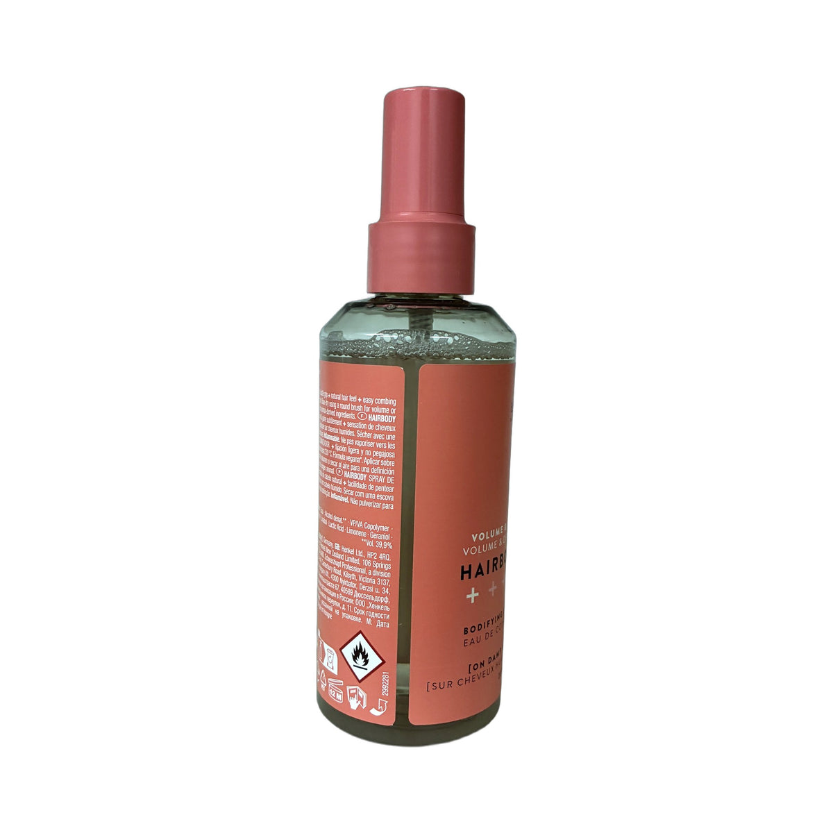 Schwarzkopf OSiS+ Hairbody 200 ml | Spray Voluminizador y Suavizante – vista trasera, ingredientes y modo de uso