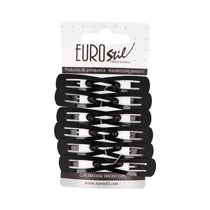 Ranitas Negras para Seccionar Cabello (12 Uds) | Fijación Profesional