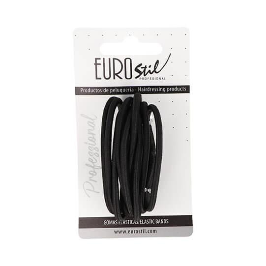 Gomas Negras para Sujeción de Cabello (10 Uds) | Fijación Profesional