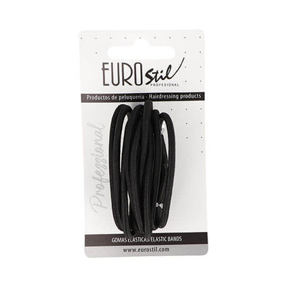 Gomas Negras para Sujeción de Cabello (10 Uds) | Fijación Profesional