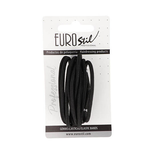 Gomas Negras para Sujeción de Cabello (10 Uds) | Fijación Profesional