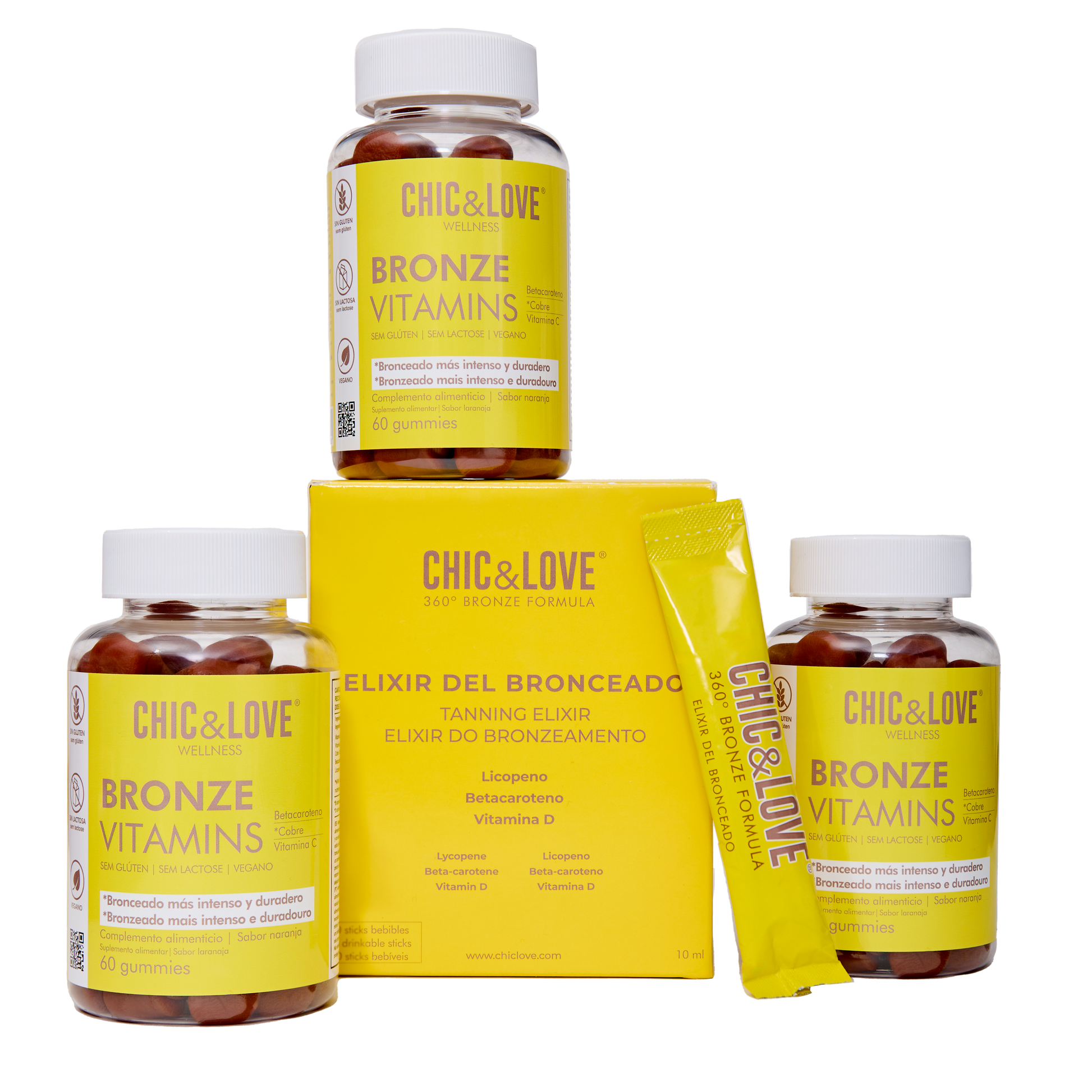 Preparador solar para una piel luminosa