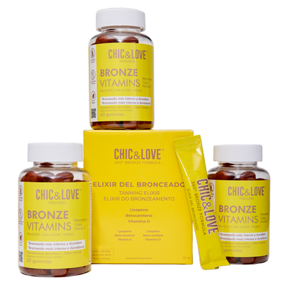 Preparador solar para una piel luminosa