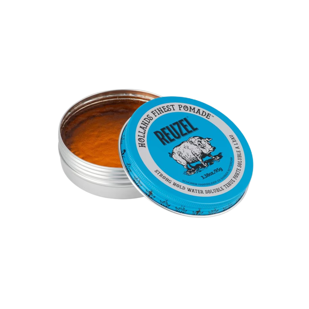 Reuzel Blue Strong Hold Water Soluble 95 g | Pomada Fijación Fuerte Soluble en Agua para Peinados Duraderos – producto profesional de peluquería