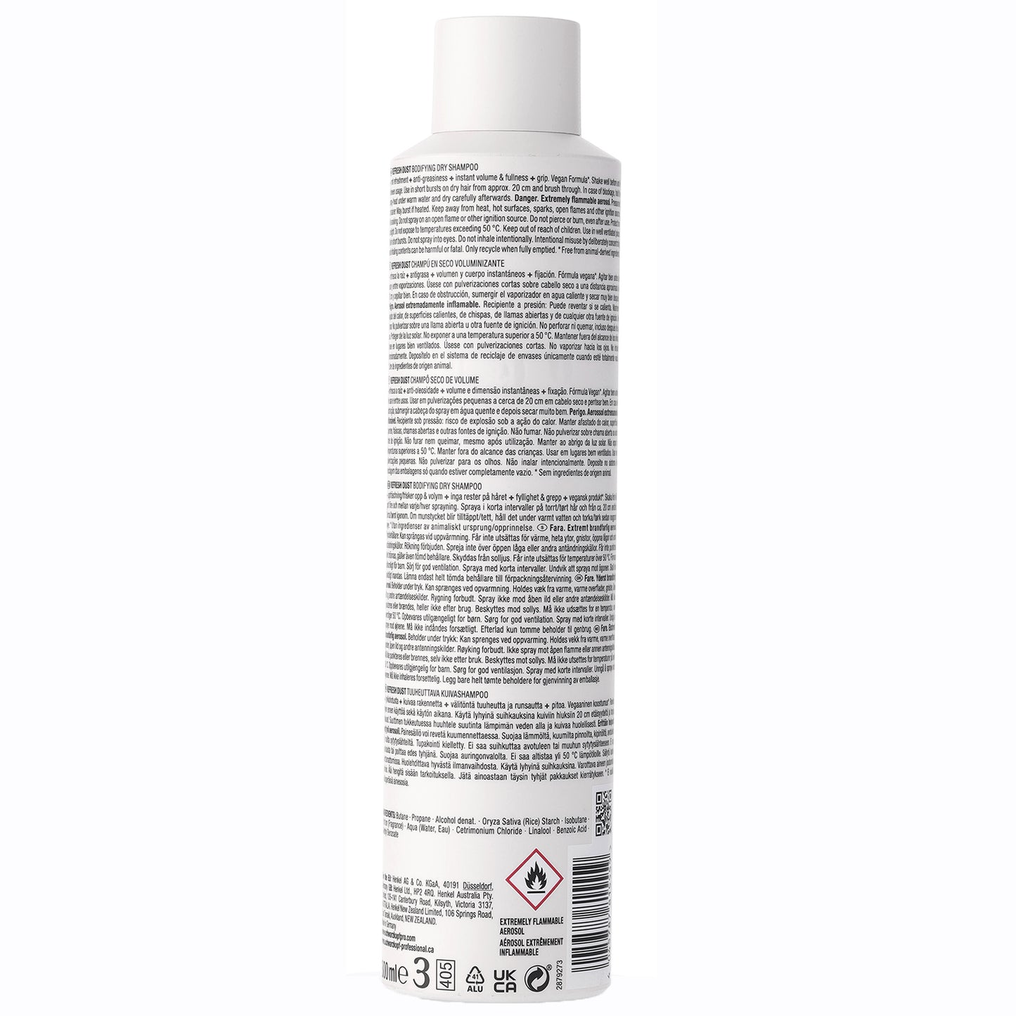 Champú seco Schwarzkopf OSiS+ Refresh Dust 300 ml que refresca el cabello y aporta volumen sin agua