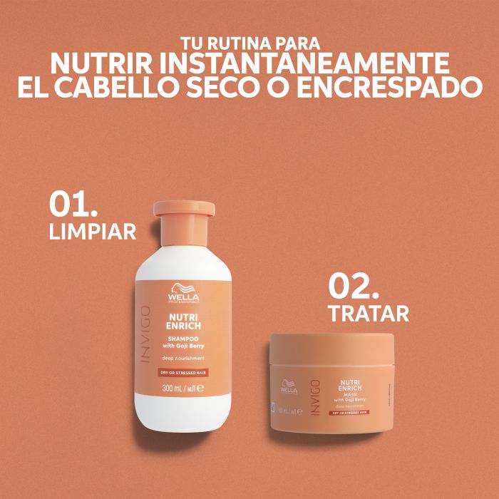 Champú nutritivo profesional Wella Invigo Nutri Enrich para cabello seco