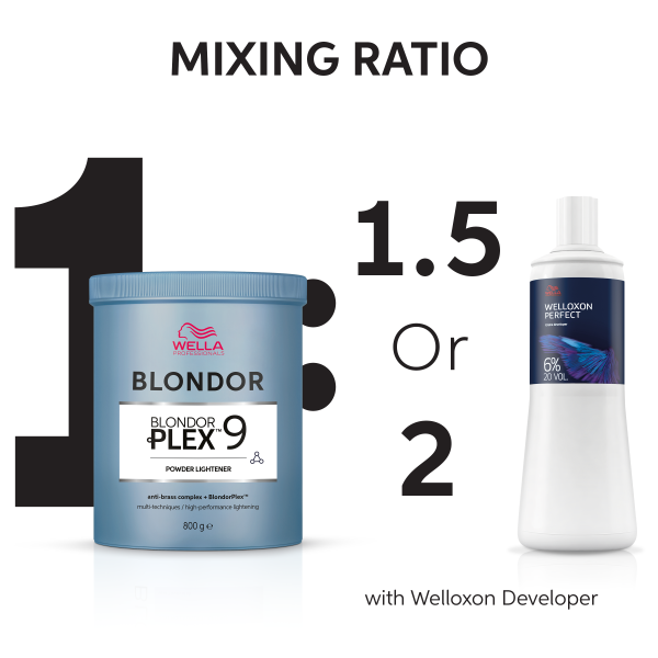 Wella BlondorPlex 9 | Polvo Decolorante Profesional con Plex – producto profesional de peluquería