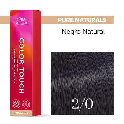Wella Color Touch 2/0 Negro Natural 60ml - OUTLET (Caja Dañada)