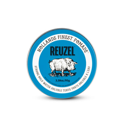 Reuzel Blue Strong Hold Water Soluble 95 g | Pomada Fijación Fuerte Soluble en Agua para Peinados Duraderos – producto profesional de peluquería