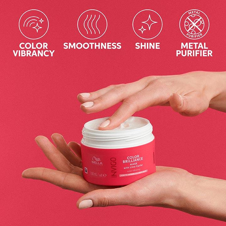Wella Professionals INVIGO Color Brilliance Mascarilla – Protección del Color para Cabello Teñido – producto profesional de peluquería