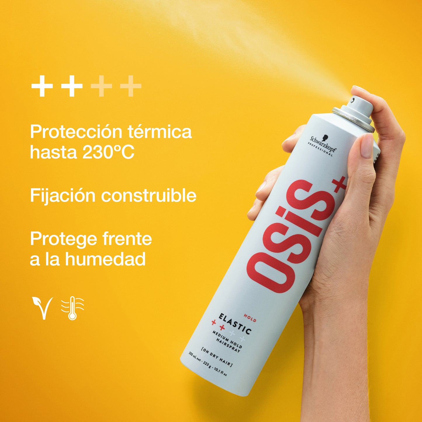 Laca Schwarzkopf OSiS+ Elastic con fijación ligera y flexible para peinados naturales