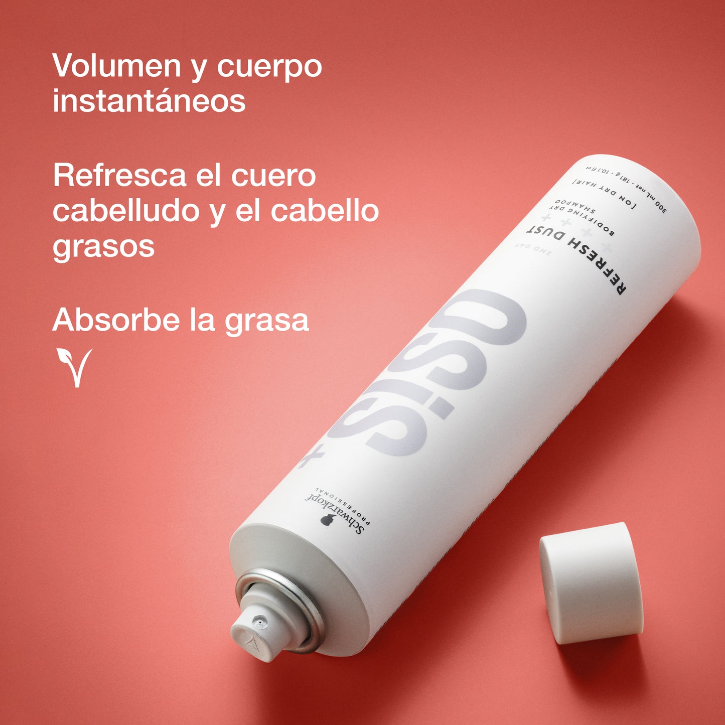 Champú seco Schwarzkopf OSiS+ Refresh Dust 300 ml que refresca el cabello y aporta volumen sin agua