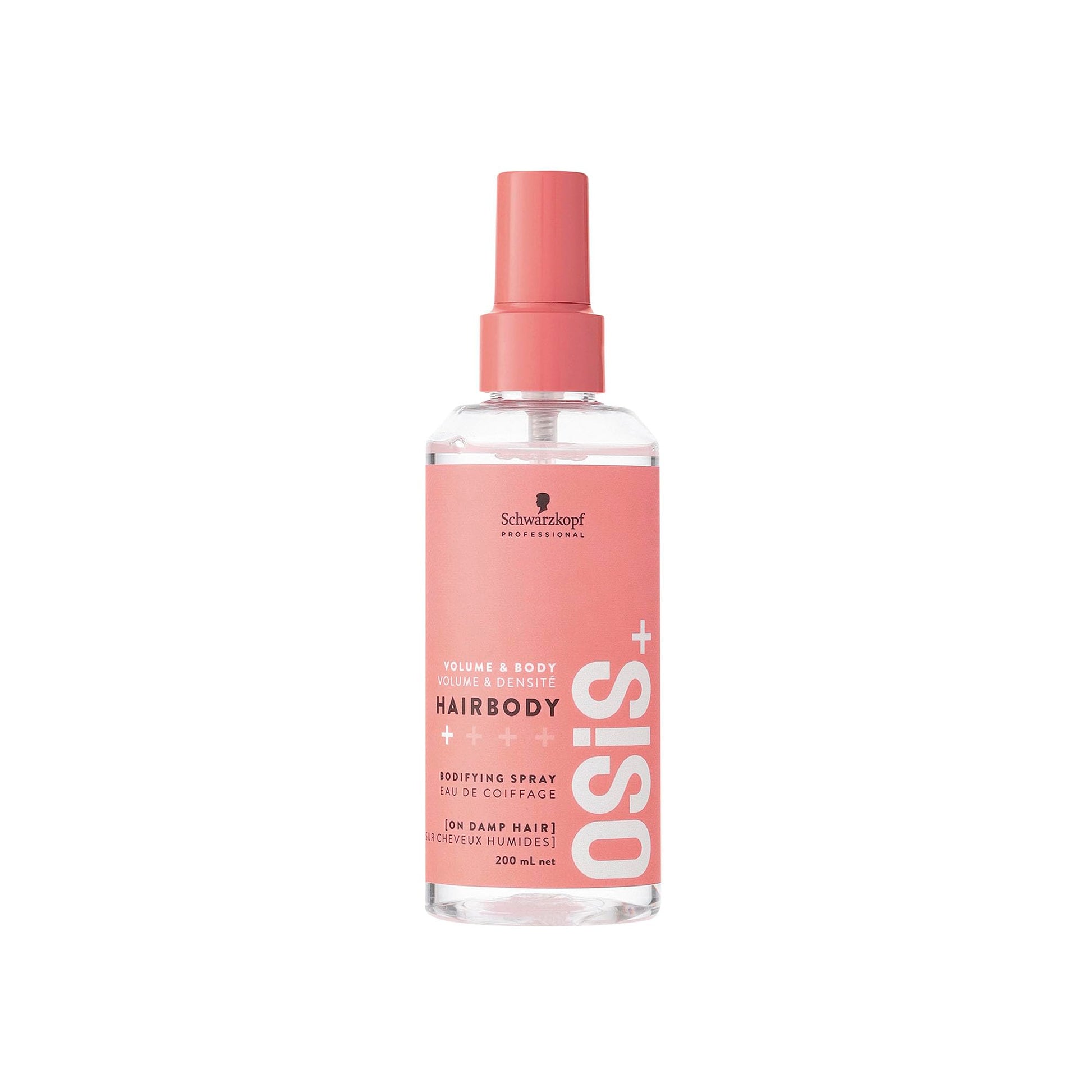 Spray voluminizador Schwarzkopf OSiS+ Hairbody 200 ml para dar cuerpo, suavidad y movimiento al cabello fino