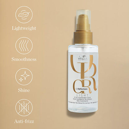 Wella Professionals Oil Reflections Light – Aceite Ligero para Cabello Fino a Medio – producto profesional de peluquería